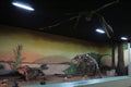 Prestosuchus chiniquensis fighting with a Dinodontosaurus with a Pterosaur above
