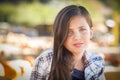 Preteen Girl Portrait at the Pumpkin Patch