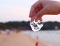 Preteen handsome boy with jellyfish Royalty Free Stock Photo