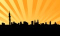 Pretoria city skyline vector Royalty Free Stock Photo