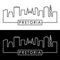 Pretoria skyline. Linear style.