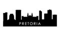 Pretoria skyline silhouette. Royalty Free Stock Photo