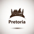 Pretoria South Africa city skyline silhouette. Royalty Free Stock Photo