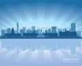 Pretoria South Africa city skyline silhouette Royalty Free Stock Photo