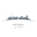 Pretoria South Africa city skyline silhouette white background Royalty Free Stock Photo
