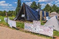 Tented protest camp for the KHoisan people at the Union Buildings