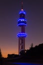 Pretoria Tshwane, South Africa - April 3rd, 2016. Telkom Lukasrand telecommunications landmark tower after sunset.