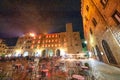 Pretorio Palace and Porcellino Tower, Priori square in a quiet moment of the afternoon, Volterra, Pisa Royalty Free Stock Photo