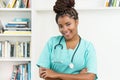 Pretty african american female nurse or medical student Royalty Free Stock Photo