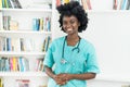 Pretty african american medical student or young nurse Royalty Free Stock Photo