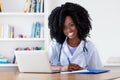 Pretty african american nurse or medical student Royalty Free Stock Photo