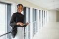 Pretty african american university student closeup Royalty Free Stock Photo