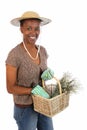 Pretty African Gardening Lady