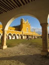 Pretty Arches of the Monastery of Izamal Royalty Free Stock Photo