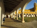 Pretty Arches of the Monastery of Izamal in Yucatan Royalty Free Stock Photo