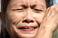 Tearful Female Senior Woman