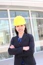 Pretty Asian Construction Woman