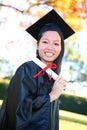 Pretty Asian Graduation Woman Royalty Free Stock Photo