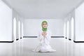 Pretty asian muslim woman praying to god Royalty Free Stock Photo