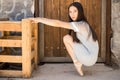 Pretty ballet dancer en pointe Royalty Free Stock Photo