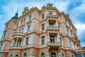 Palatial baroque building exterior Karlovy Vary Czechia