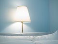 Pretty bedroom lamp in the night Royalty Free Stock Photo