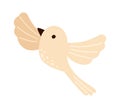 Pretty bird flat icon Cute cartoon dove