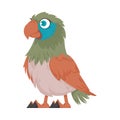 A pretty bird with vibrant and joyful colors. Vector Illustration.
