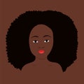 Pretty Black Girl Vector Portrait