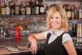 Pretty Blond in Bar Royalty Free Stock Photo