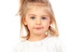Pretty blonde baby girl with blue eyes Royalty Free Stock Photo