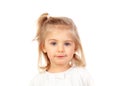 Pretty blonde baby girl with blue eyes Royalty Free Stock Photo