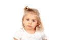 Pretty blonde baby girl with blue eyes Royalty Free Stock Photo