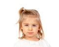 Pretty blonde baby girl with blue eyes Royalty Free Stock Photo