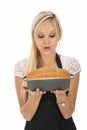 Pretty Blonde Baking Lady Royalty Free Stock Photo
