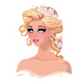 Pretty Blonde Bride Princess