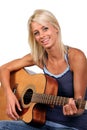 Pretty Blonde Guitar Player