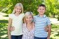 Pretty blonde with her children Royalty Free Stock Photo