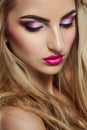 Pretty blonde woman with closed eyes Royalty Free Stock Photo