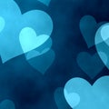 Pretty blue hearts