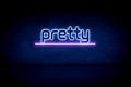 pretty - blue neon announcement signboard