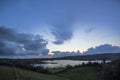 A pretty blue sky sunset over Lough Eskes Royalty Free Stock Photo