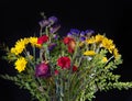 Pretty bouquet of flower alone in the dark Royalty Free Stock Photo