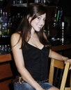Pretty Brunette at the Bar