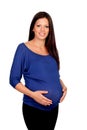 Pretty brunette pregnant woman Royalty Free Stock Photo