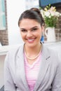 Pretty brunette smiling at camera Royalty Free Stock Photo