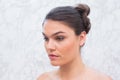 Pretty brunette with stylish up do Royalty Free Stock Photo