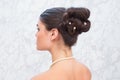 Pretty brunette with stylish up do Royalty Free Stock Photo