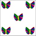 A pretty butterfly pattern wallpaper, sticker