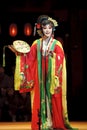 Pretty chinese traditional opera actress with theatrical costume